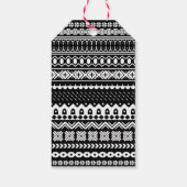 Moderne feestdag met kerstavond cadeaulabel (Achterkant)