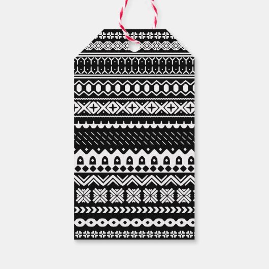 Moderne feestdag met kerstavond cadeaulabel (Achterkant)