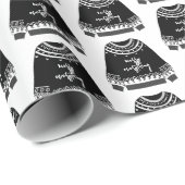 Moderne feestdag met kerstavond cadeaupapier (Rol Hoek)