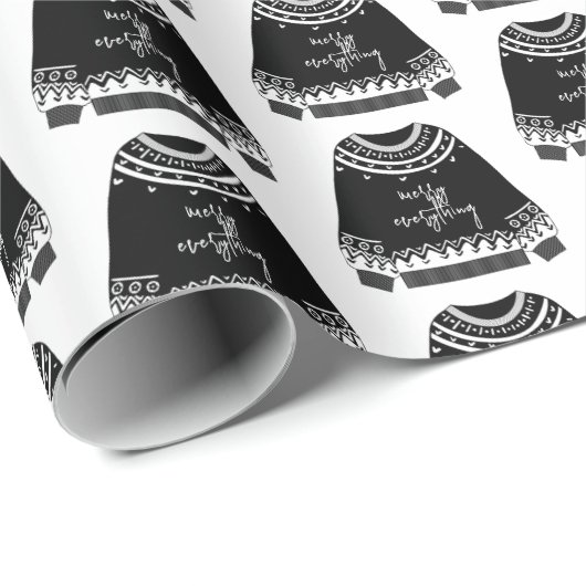 Moderne feestdag met kerstavond cadeaupapier (Rol Hoek)