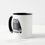 Moderne feestdag met kerstavond mok (Voorkant links)