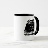 Moderne feestdag met kerstavond mok (Voorkant rechts)