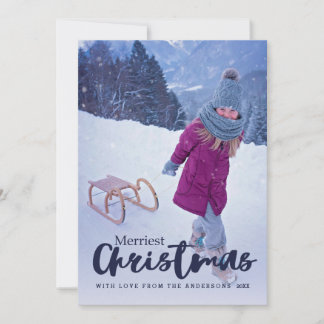 Moderne feestdag met kerstcadeau voor meest veelei feestdagenkaart