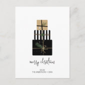 Moderne feestdag met kerstcadeaus briefkaart (Voorkant)