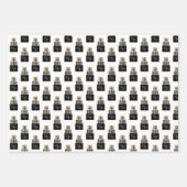 Moderne feestdag met kerstcadeaus inpakpapier vel (Voorkant 3)