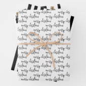 Moderne feestdag met kerstcadeaus inpakpapier vel (In situ)