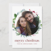 Moderne feestdag met kerstmis feestdagenkaart (Voorkant)