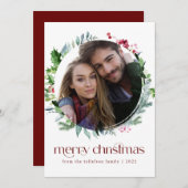 Moderne feestdag met kerstmis feestdagenkaart (Voorkant / Achterkant)