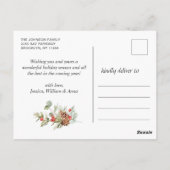 Moderne feestdag met prettige kerstfeestdag briefkaart (Achterkant)