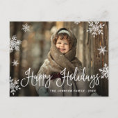 Moderne feestdag met prettige kerstfeestdag briefkaart (Voorkant)