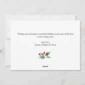 Moderne feestdag met prettige kerstfeestdag feestdagenkaart (Achterkant)