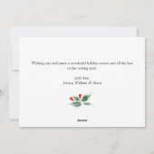 Moderne feestdag met prettige kerstfeestdag feestdagenkaart (Achterkant)