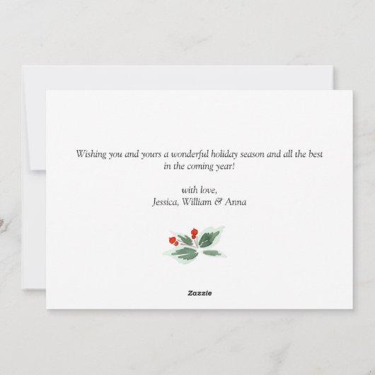 Moderne feestdag met prettige kerstfeestdag feestdagenkaart (Achterkant)