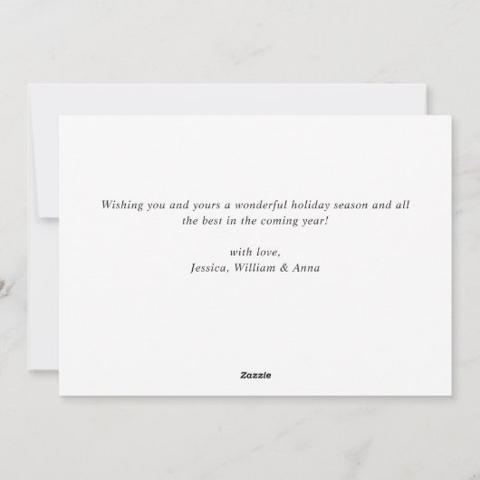 Moderne feestdag met prettige kerstfeestdag feestdagenkaart (Achterkant)