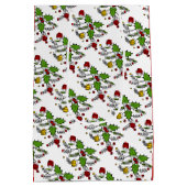 Moderne feestdag met roodgroene holbessen medium cadeauzakje (Achterkant)