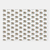 Moderne feestdag met vreugde en vrolijk kerstfeest inpakpapier vel (Voorkant 3)