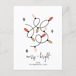 Moderne feestdag met vrolijke feestdagen en feeste briefkaart