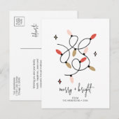 Moderne feestdag met vrolijke feestdagen en feeste briefkaart (Voorkant / Achterkant)