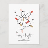 Moderne feestdag met vrolijke feestdagen en feeste briefkaart (Voorkant)