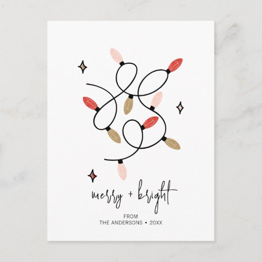 Moderne feestdag met vrolijke feestdagen en feeste briefkaart (Voorkant)