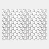 Moderne feestdag met vrolijke feestdagen en feeste inpakpapier vel (Voorkant)