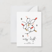 Moderne feestdag met vrolijke feestdagen en feeste notitiekaartje (Voorkant)