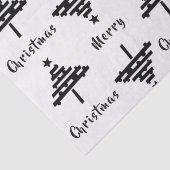 Moderne feestdag met zwarte kerstbomen tissuepapier (Detail)