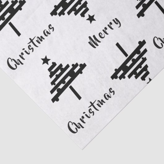 Moderne feestdag met zwarte kerstbomen tissuepapier (Detail)