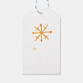 Moderne feestdag | Minimale lacht van de Chic Peac Cadeaulabel (Achterkant)