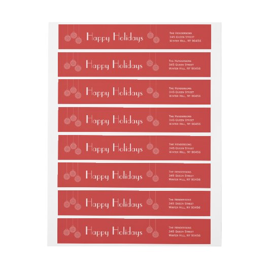 Moderne feestdag rond etiket - rood (Vel)