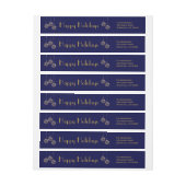 Moderne feestdag rond label - blauw (Vel)