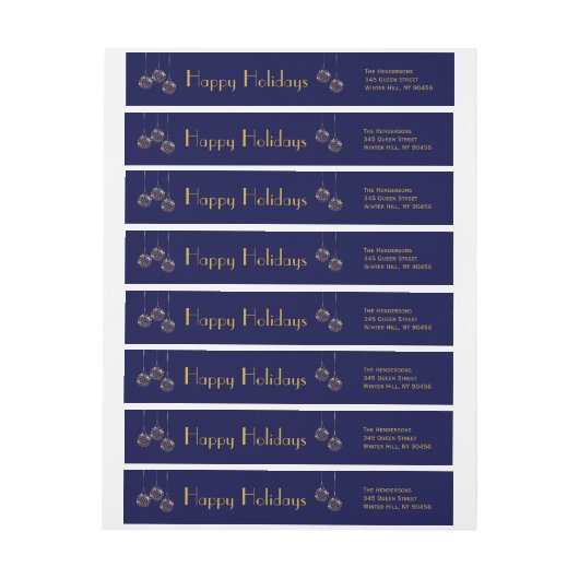 Moderne feestdag rond label - blauw (Vel)