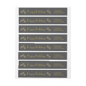 Moderne feestdag rond label - grijs (Vel)