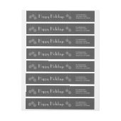 Moderne feestdag rond label - grijs (Vel)