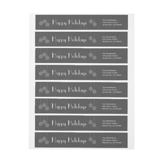 Moderne feestdag rond label - grijs (Vel)