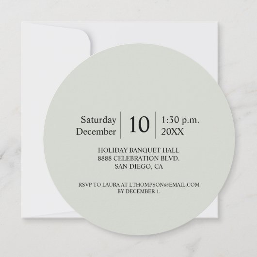 Moderne feestdag Sjabloon voor kerstfeestdag Kaart (Achterkant)