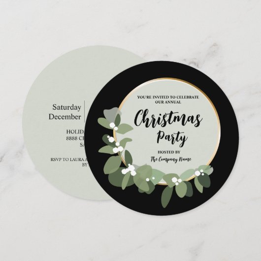 Moderne feestdag Sjabloon voor kerstfeestdag Kaart (Voorkant / Achterkant)