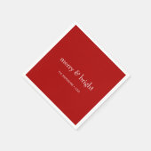 Moderne feestdag voor fijne kerst en heldere rode  servet (Hoek)