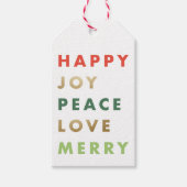 Moderne feestdag voor kleurrijke feestdagen cadeaulabel (Voorkant)