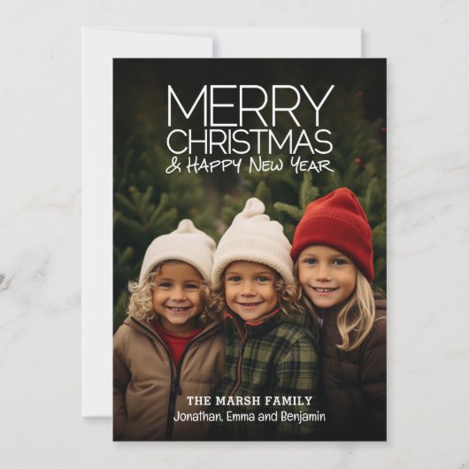 Moderne feestdag - Vrolijk kerstfeest - Volledige  Feestdagenkaart (Voorkant)