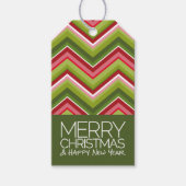 Moderne feestdag - Vrolijk rood met kerst Cadeaulabel (Voorkant)