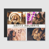 Moderne Feestdagen 4 Magnetische fotocollage (Voorkant / Achterkant)