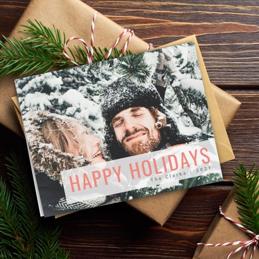 Moderne Feestdagen | Foto met kerstparen Selfie Kaart