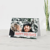 Moderne Feestdagen | Foto met kerstparen Selfie Kaart (Voorkant)