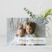 Moderne Feestdagen | Kute kerstsiblings foto Feestdagenkaart (Staand voorkant)