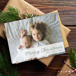 Moderne Feestdagen | Kute kerstsiblings foto Kaart