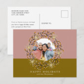 Moderne Feestdagen met Fotokrans Briefkaart (Voorkant / Achterkant)