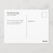 Moderne Feestdagen met Fotokrans Briefkaart (Achterkant)