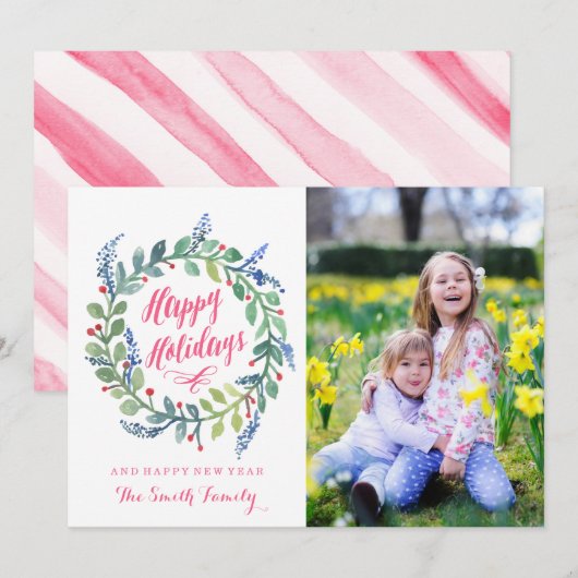 Moderne Feestdagen | PRETTIGE FEESTDAGEN Feestdagenkaart (Voorkant / Achterkant)