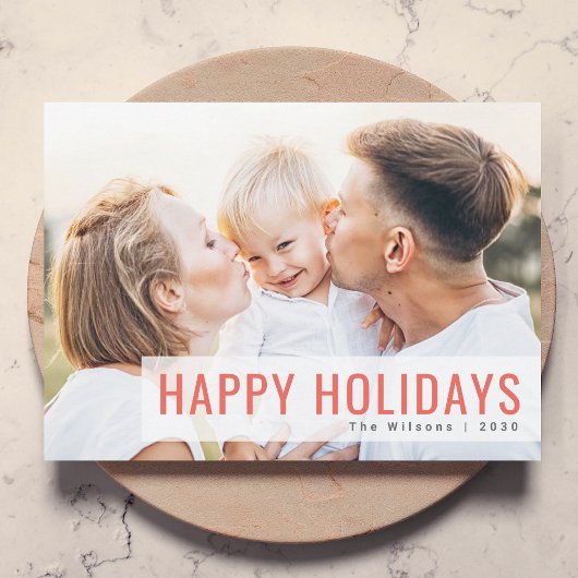 Moderne Feestdagen | Snoep Stripe kerstfoto Feestdagenkaart